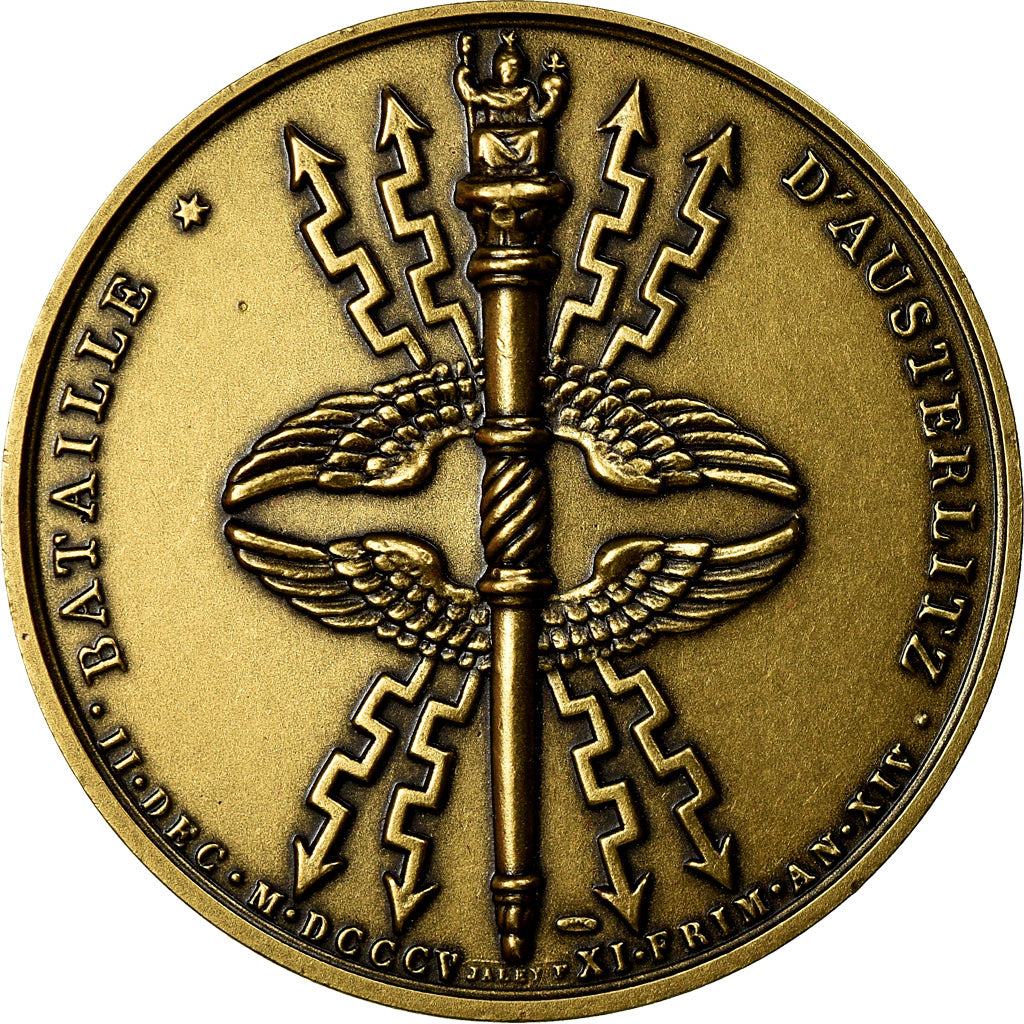 Frankrijk, Medaille, Napoléon Ier, Bataille d'Austerlitz, Denon, Restrike, FDC