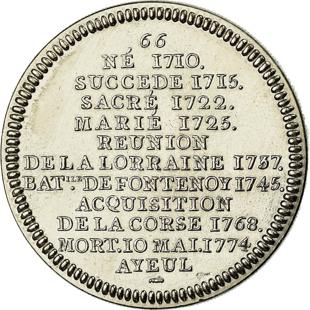 Frankrijk, Medaille, Roi de France, Louis XV, FDC, Nickel
