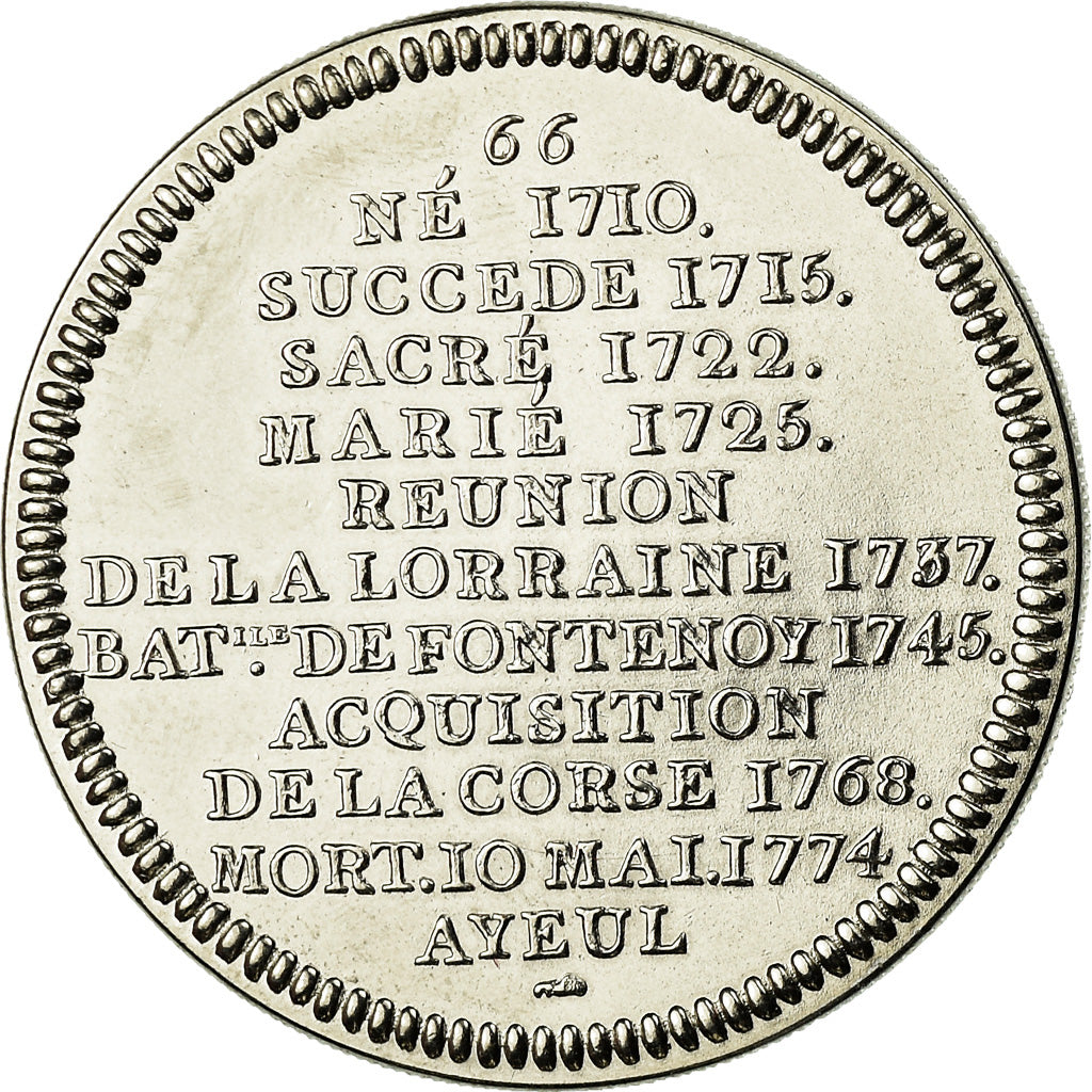 Frankrijk, Medaille, Roi de France, Louis XV, FDC, Nickel