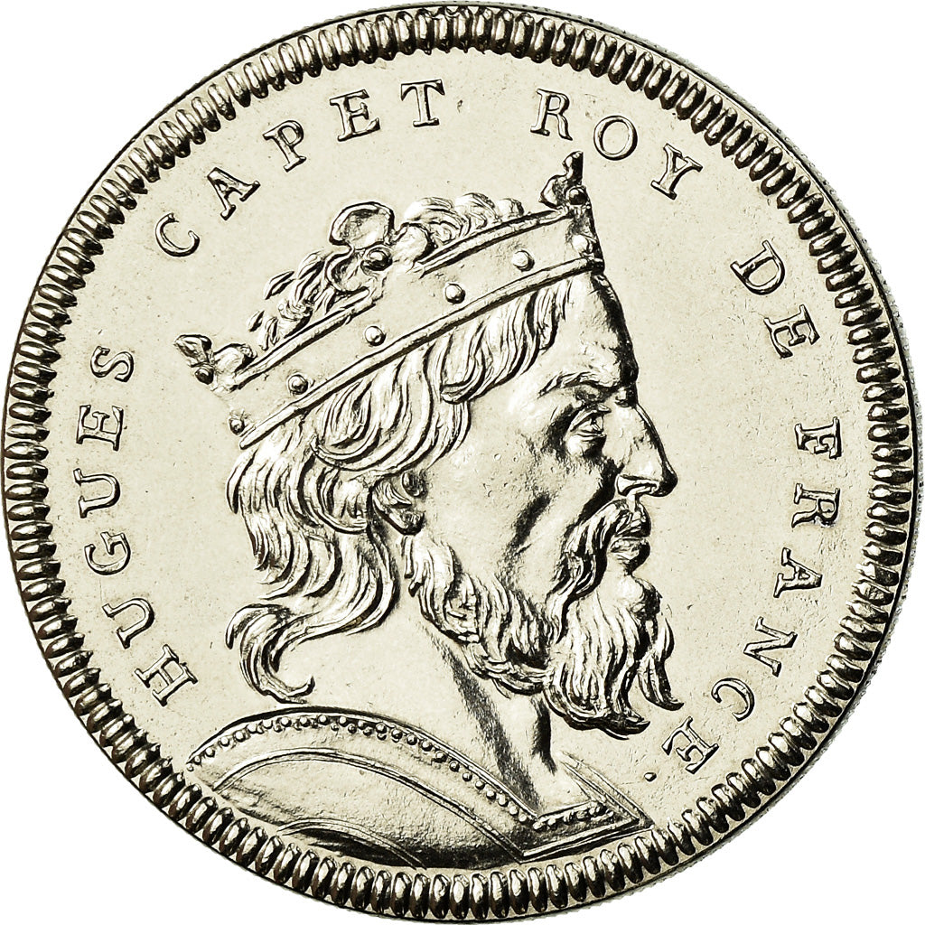 Frankrijk, Medaille, Les Rois de France, Hugues Capet, FDC, Nickel