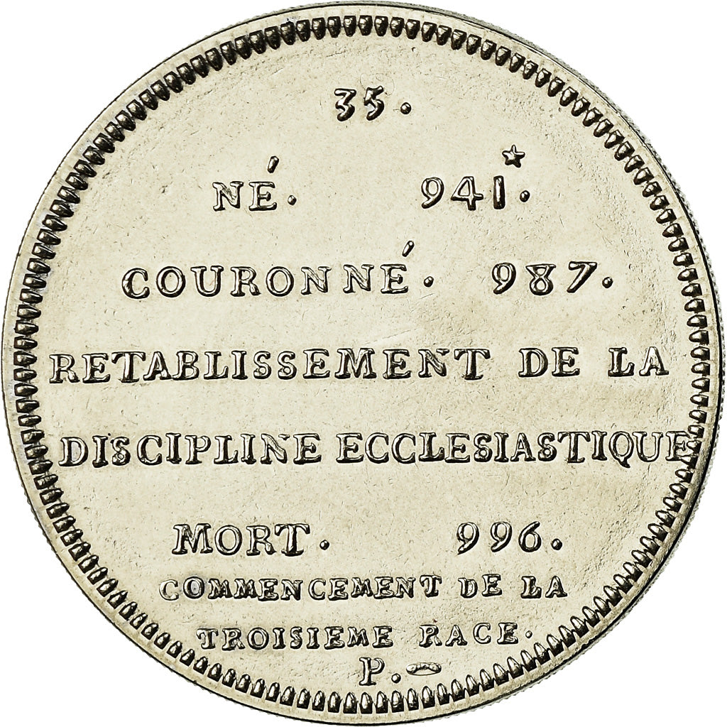 Frankrijk, Medaille, Les Rois de France, Hugues Capet, FDC, Nickel