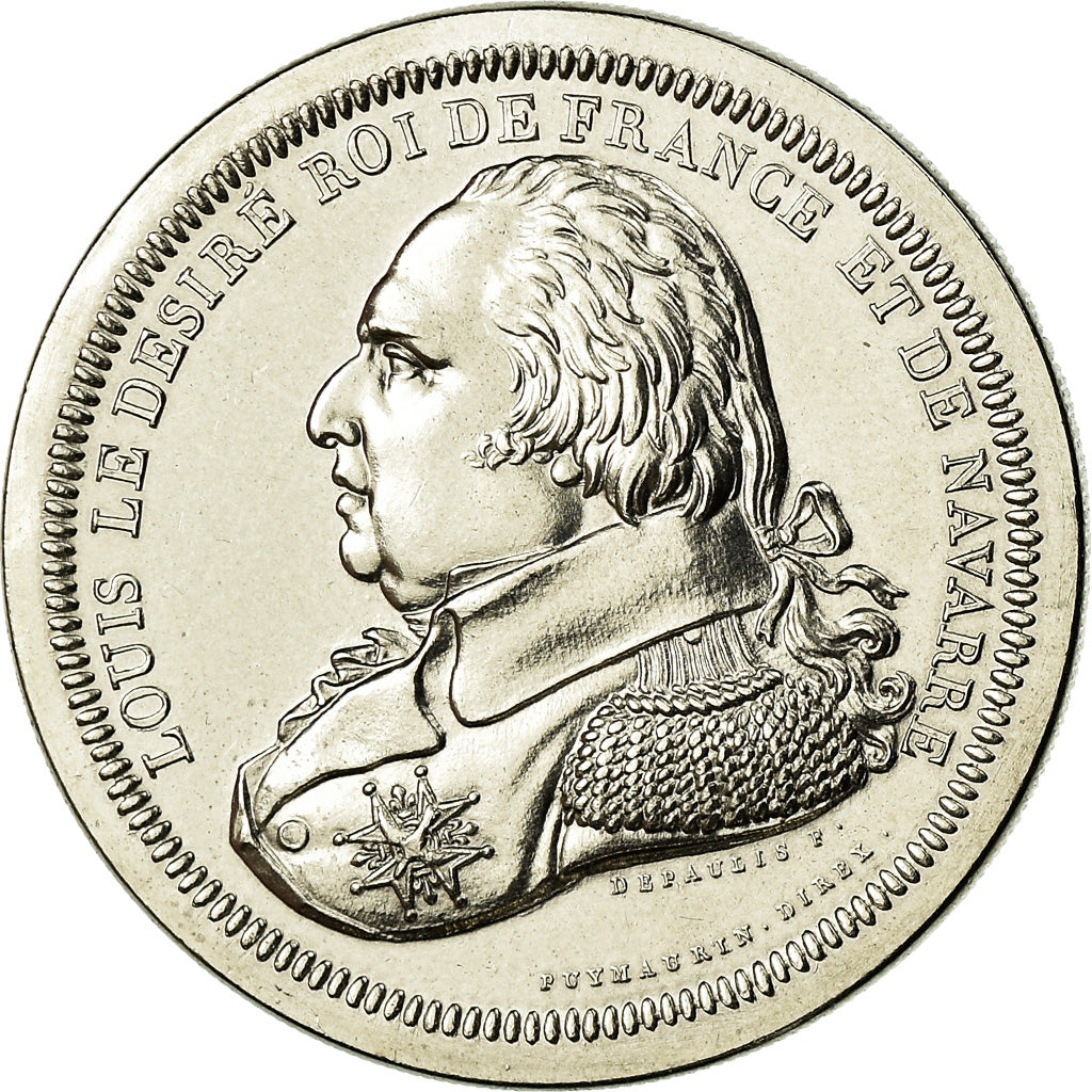 Frankrijk, Medaille, Les rois de France, Louis XVIII, FDC, Nickel