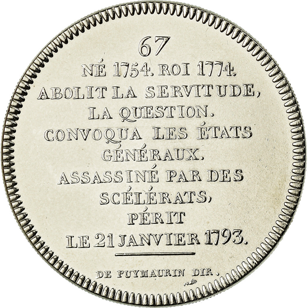 France, Medal, Les rois de France, Louis XVI, MS(65-70), Nickel