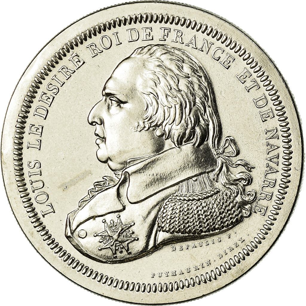 Frankrijk, Medaille, Les rois de France, Louis XVIII, FDC, Nickel