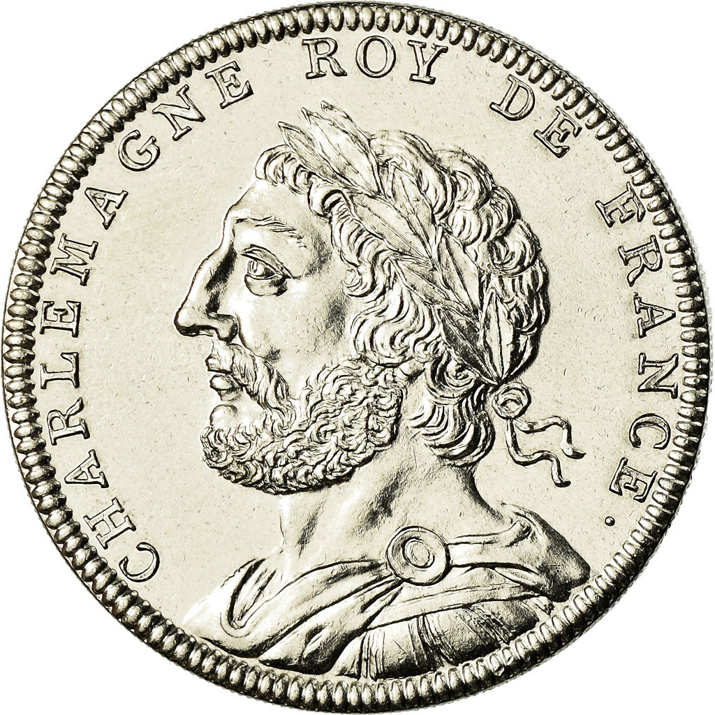França, Medal, Les Rois de France, Charlemagne, MS(65-70), Níquel