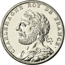 França, Medal, Les Rois de France, Charlemagne, MS(65-70), Níquel