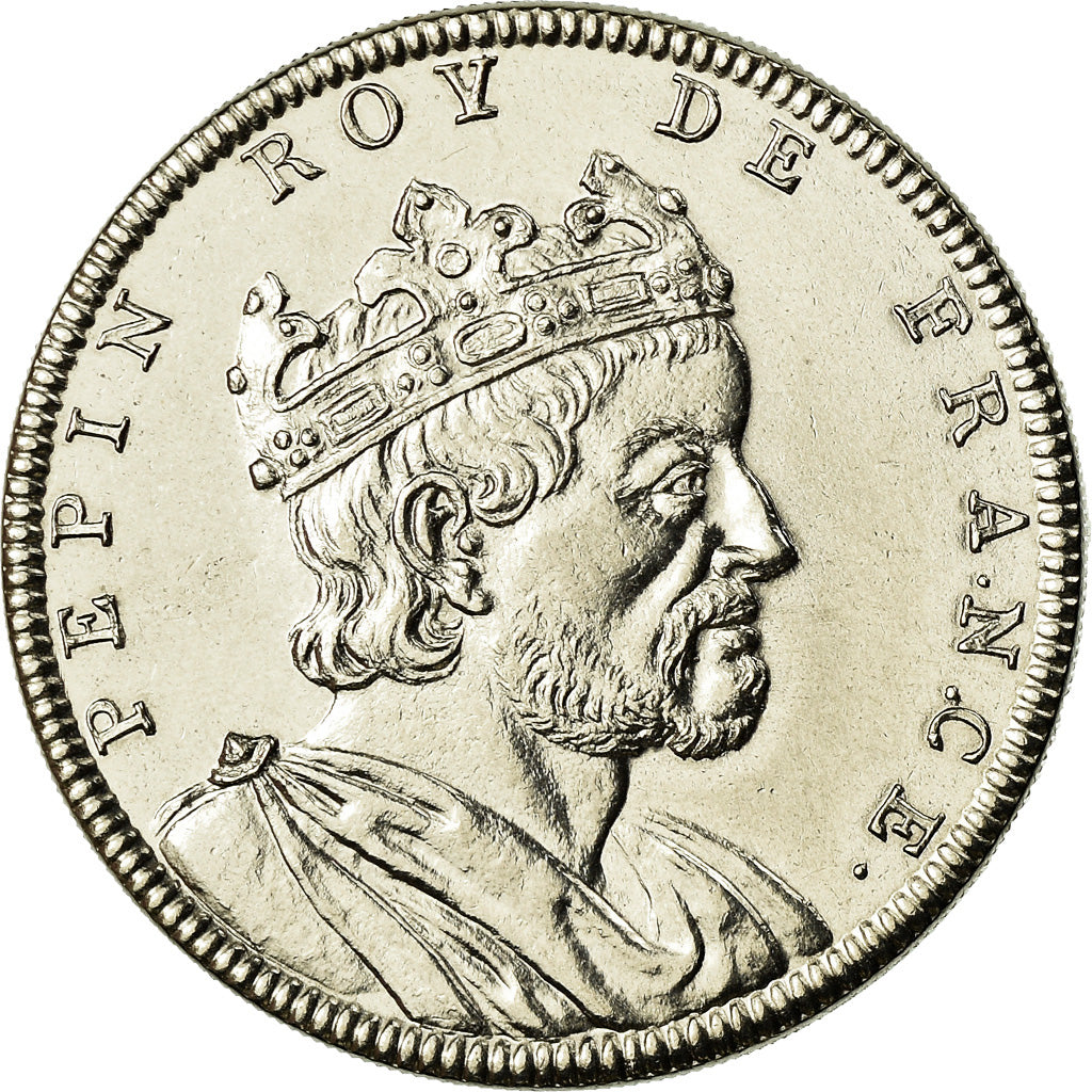 Frankrijk, Medaille, Les Rois de France, Pépin le Bref, FDC, Nickel