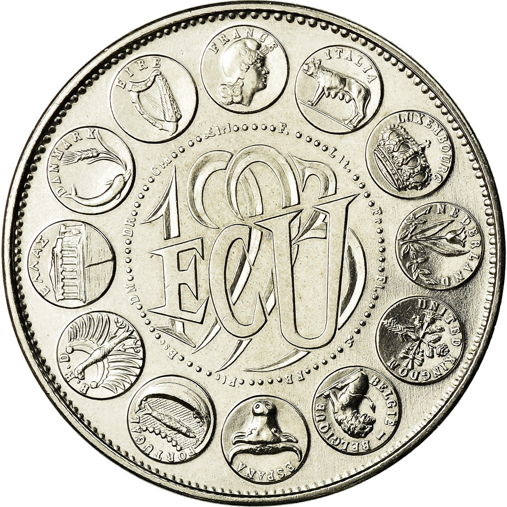 França, Medal, Ecu Europa, Marianne, 1993, Rodier, MS(65-70), Cobre-níquel