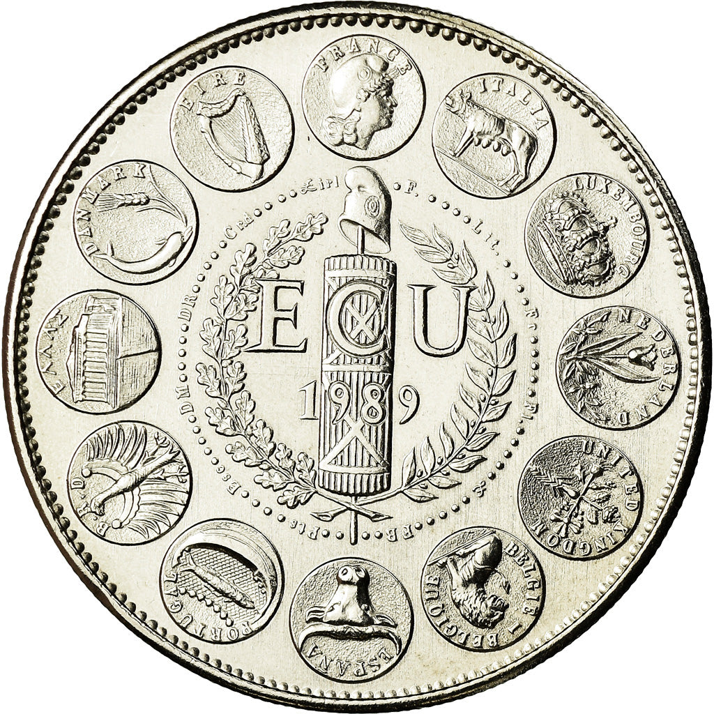Frankrijk, Medaille, Ecu Europa, Marianne, 1989, Rodier, FDC, Copper-nickel