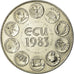 França, Medal, Ecu Europa, Europe Assise, 1983, Rodier, MS(65-70)