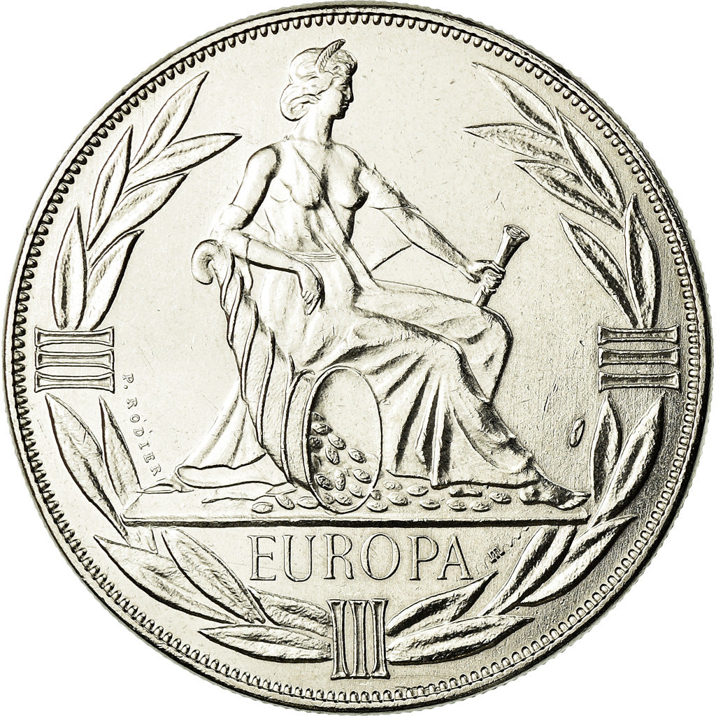 Francja, Medal, Ecu Europa, Europe Assise, 1982, Rodier, MS(65-70)