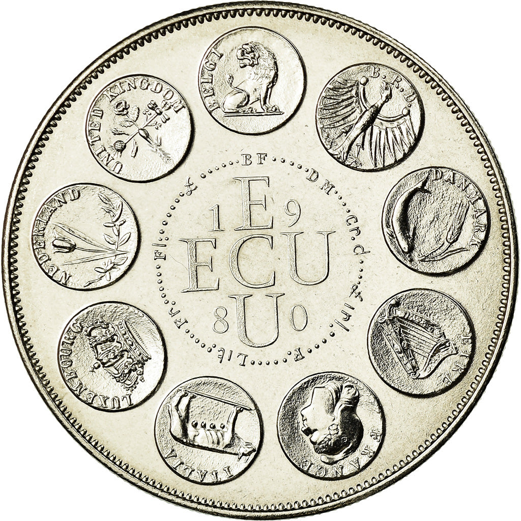 Francja, Medal, Ecu Europa, Europe Assise, 1980, Rodier, MS(65-70)