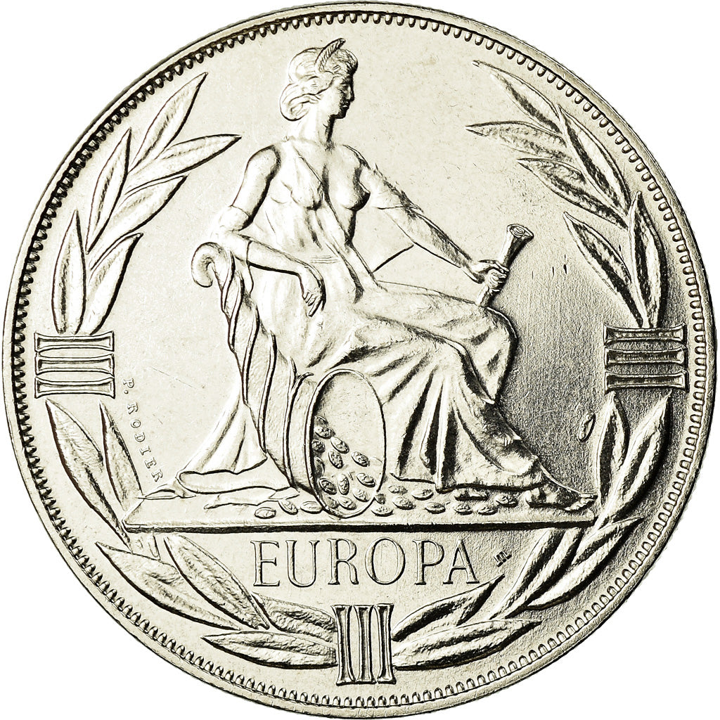 Francja, Medal, Ecu Europa, Europe Assise, 1980, Rodier, MS(65-70)