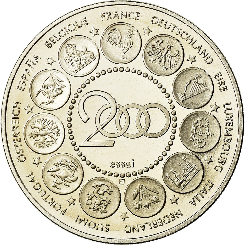 Frankrijk, Medaille, L'Europe, La Semeuse, 2000, Jimenez, FDC, Copper-nickel