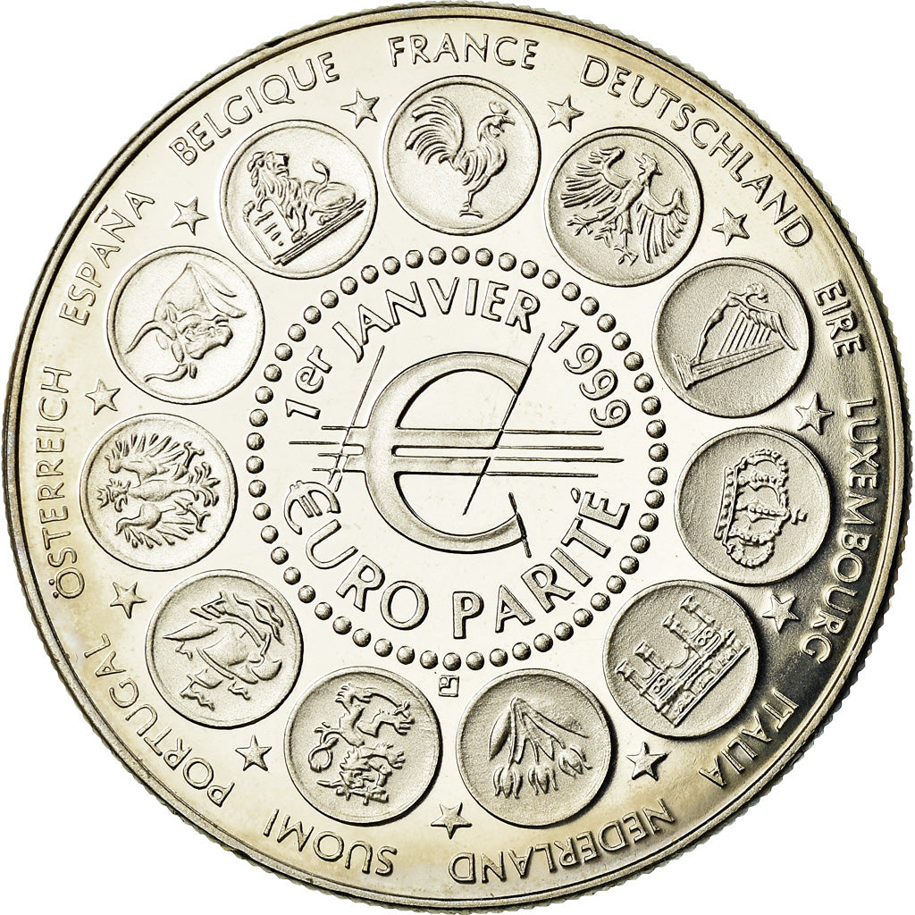 França, Medal, 1er Janvier 1999, Euro Parité, EUROPA, 1999, Jimenez