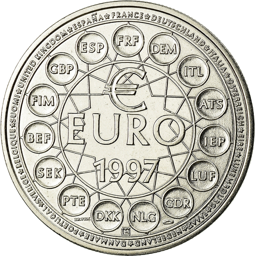 Francja, Medal, Ecu Europa, 1997, Jimenez, MS(65-70), Miedź-Nikiel