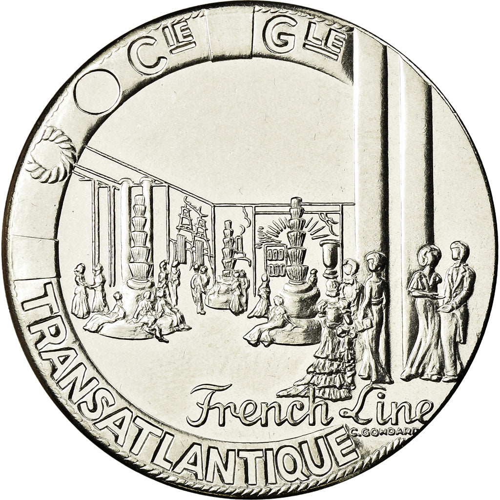France, Medal, Compagnie Générale Transatlantique, Normandie, Shipping, C.