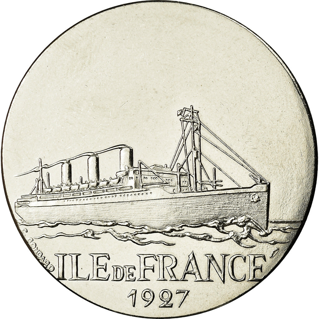 França, Medal, Les Grands Transatlantiques, Ile de France, Navegação, C.