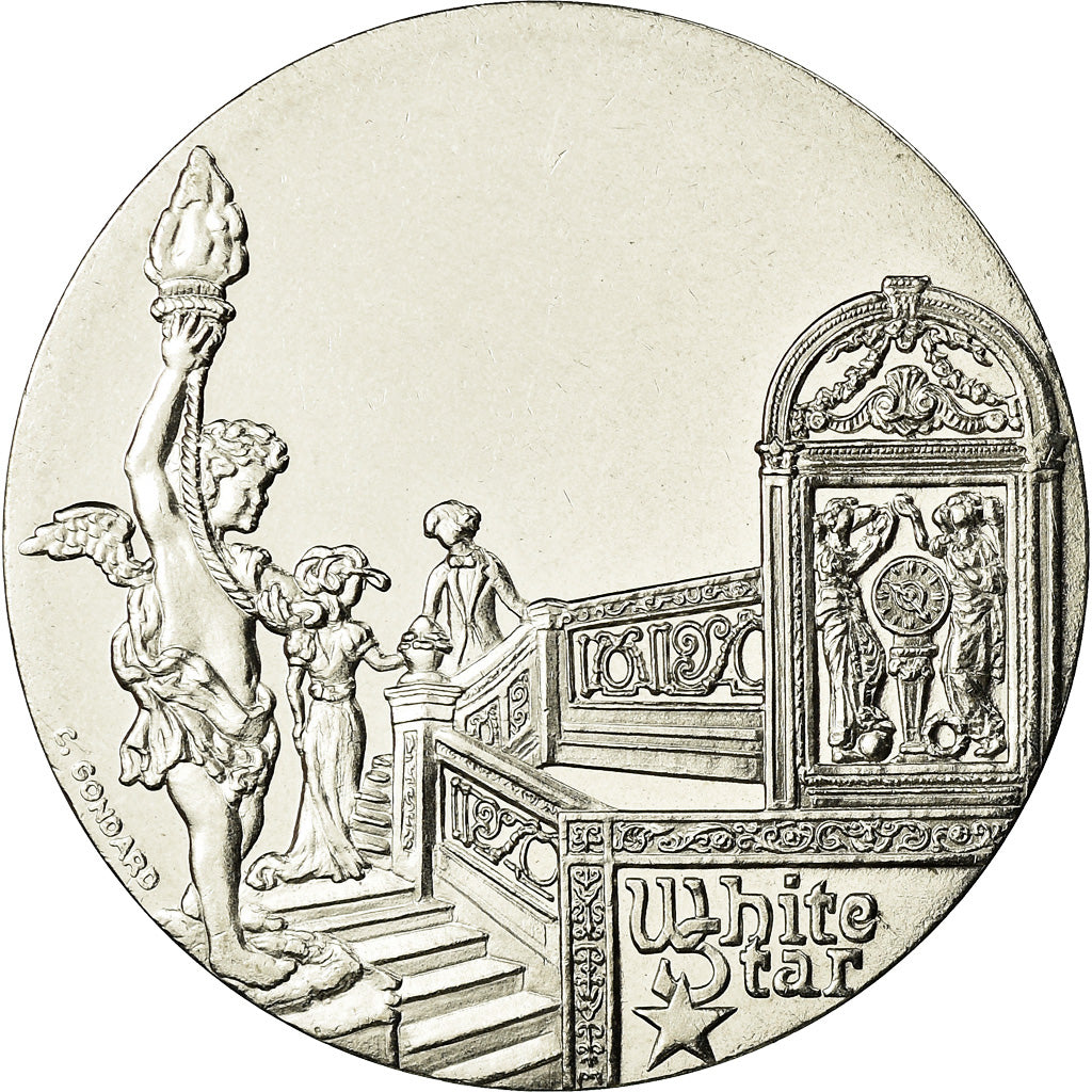 France, Medal, Les Grands Transatlantiques, Titanic, Shipping, C. Gondard