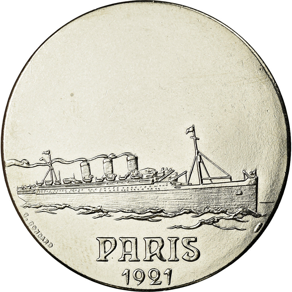 Frankrijk, Medaille, Les Grands Transatlantiques, Paris, Shipping, C. Gondard