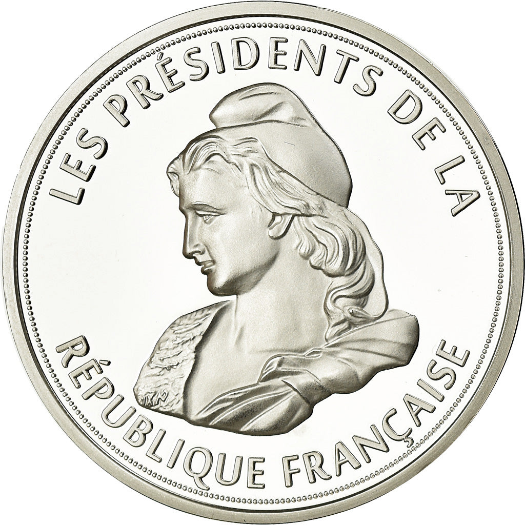 France, Medal, Les Présidents de la République, E.Macron, MS(65-70), Copper