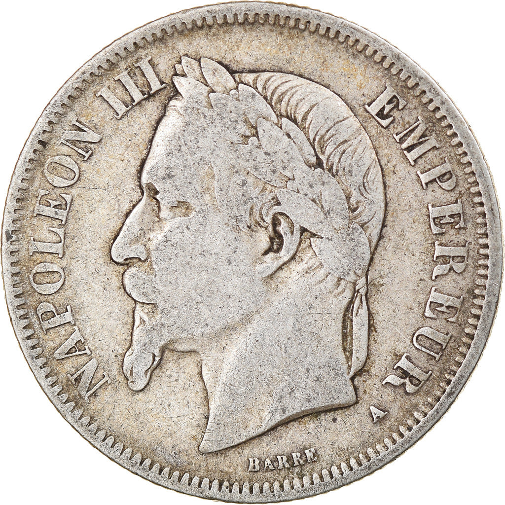 Moeda, França, Napoleon III, Napoléon III, 2 Francs, 1866, Paris, VF(20-25)