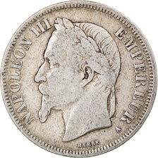 Moeda, França, Napoleon III, Napoléon III, 2 Francs, 1866, Paris, VF(20-25)