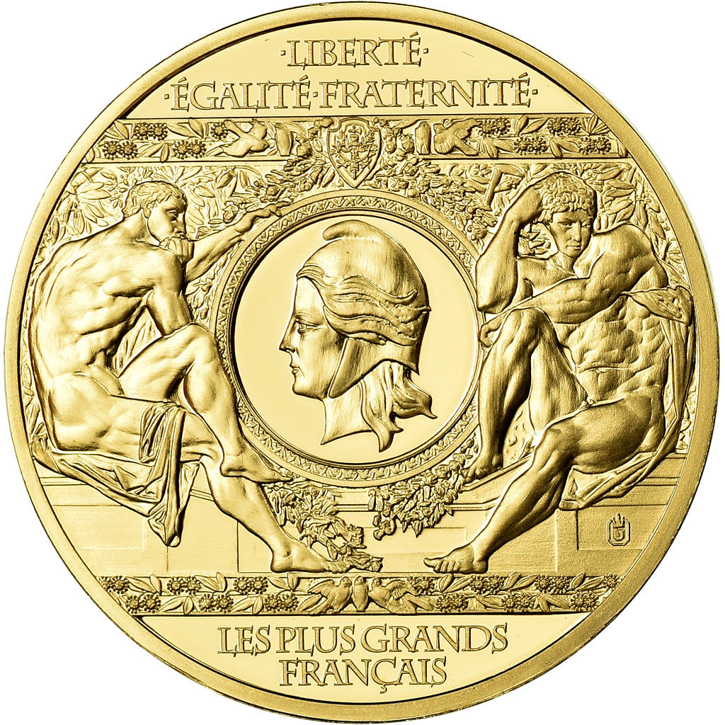 France, Medal, Charles de Gaulle, Les Plus Grands Français, MS(65-70), Copper