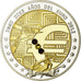 Spain, Medal, 10 ans de l'Euro, Politics, Society, War, 2012, MS(65-70), Copper