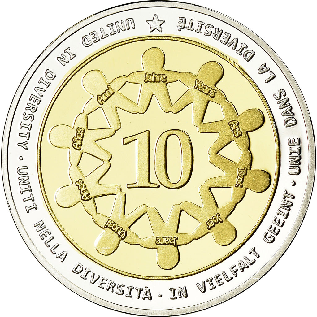 Luxembourg, Medal, 10 ans de l'Euro, Politics, Society, War, 2012, MS(65-70)
