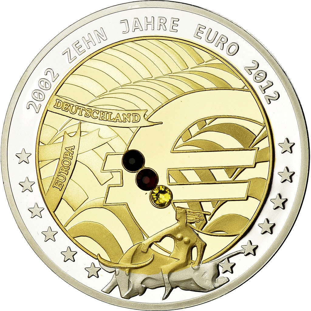 Germany, Medal, 10 ans de l'Euro, Politics, Society, War, 2012, MS(65-70)