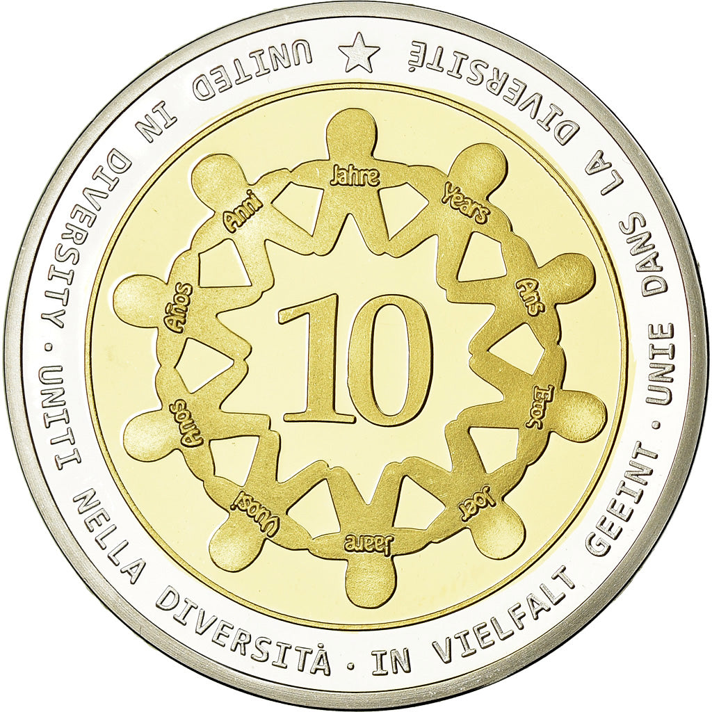 Austria, Medal, 10 ans de l'Euro, Politics, Society, War, 2012, MS(65-70)
