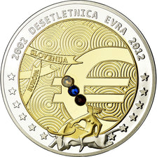 Slovenia, medaglia, 10 ans de l'Euro, Politics, Society, War, 2012, FDC, Rame