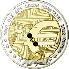 Belgium, Medal, 10 ans de l'Euro, Politics, Society, War, 2012, MS(65-70)