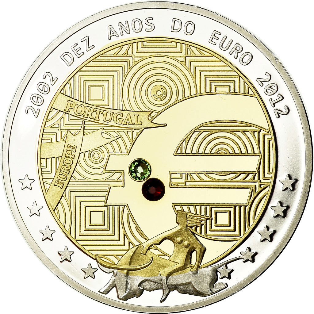 Portugal, Medal, 10 ans de l'Euro, Politics, Society, War, 2012, MS(65-70)