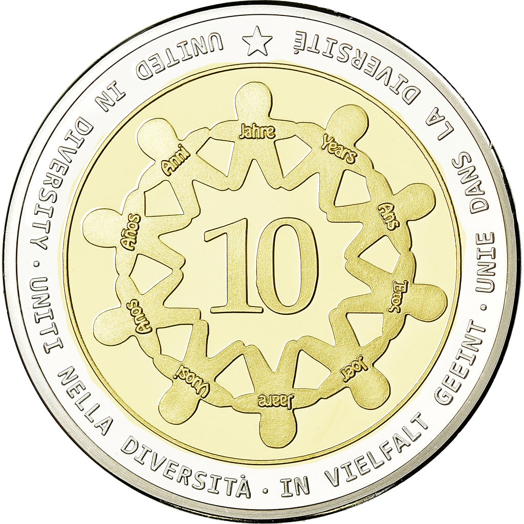 Portugal, Medal, 10 ans de l'Euro, Politics, Society, War, 2012, MS(65-70)