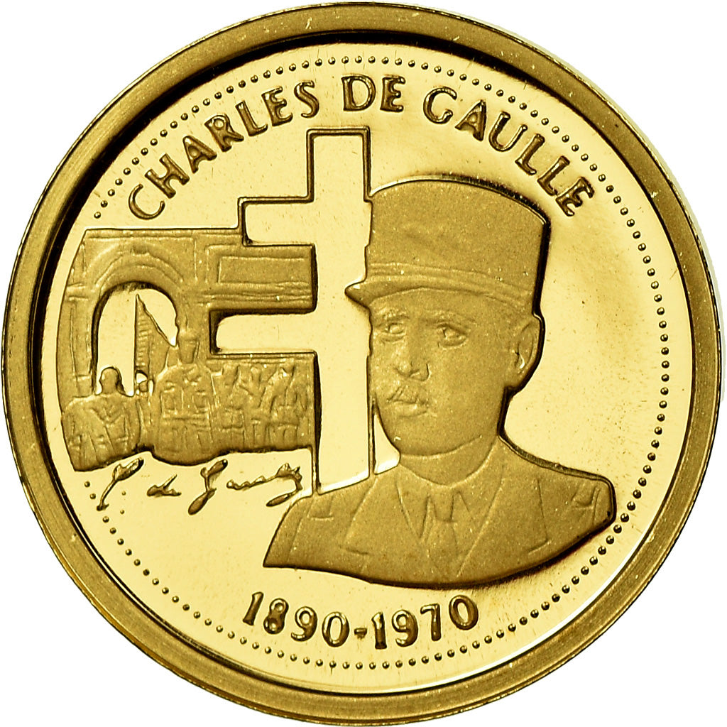 France, Medal, Charles De Gaulle, History, MS(65-70), Gold