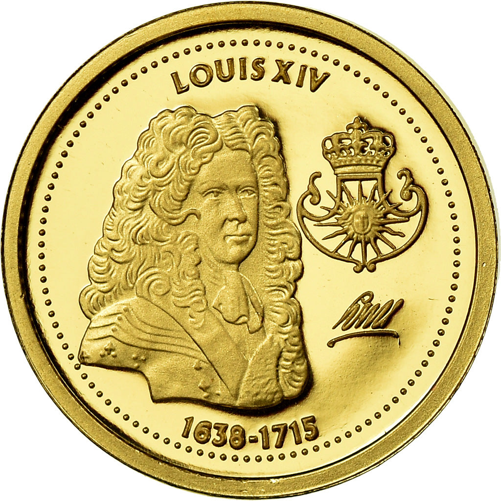 France, Médaille, Louis XIV, Roi Soleil, History, FDC, Or