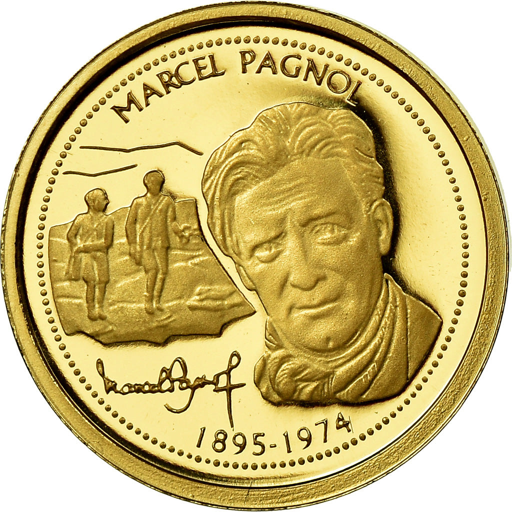 France, Medal, Provence, Marcel Pagnol, Arts & Culture, MS(65-70), Gold