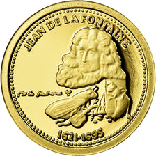 Francja, Medal, Jean de la Fontaine, Sztuka i Kultura, MS(65-70), Złoto