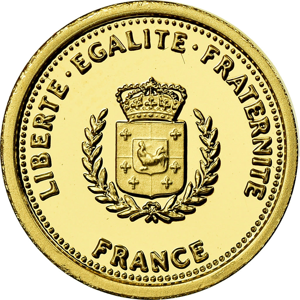 Francja, Medal, Jean de la Fontaine, Sztuka i Kultura, MS(65-70), Złoto