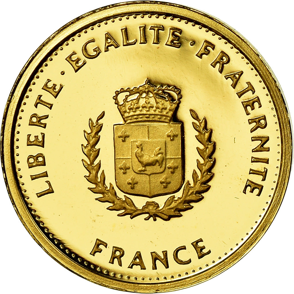 Francja, Medal, Louis Braille, Sztuka i Kultura, MS(65-70), Złoto
