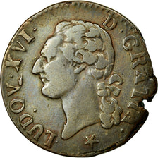 Munten, Frankrijk, Louis XVI, 1/2 Sol ou 1/2 sou, 1/2 Sol, 1791, Lille, ZF