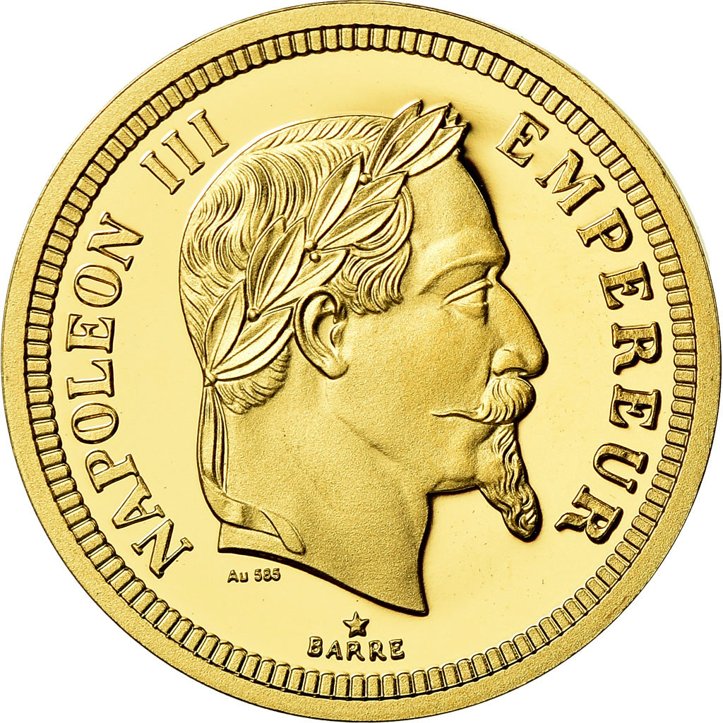 Francja, Medal, Reproduction de la 100 Francs Or Napoléon III 1861, MS(65-70)