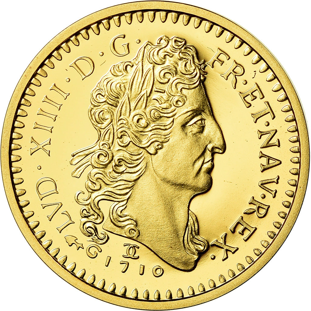 Frankrijk, Medaille, Reproduction, Louis d'Or au Soleil 1710, FDC, Goud