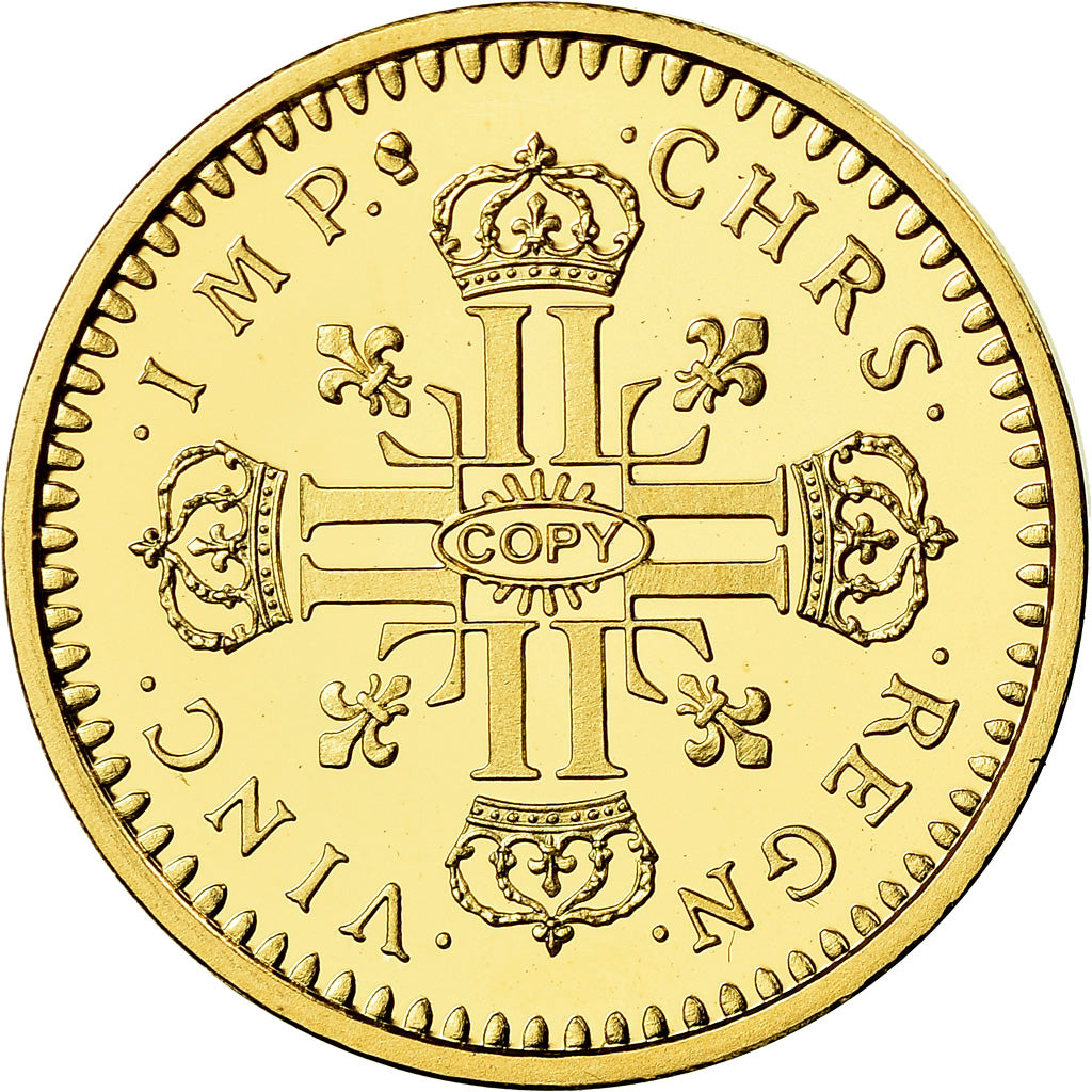 Frankrijk, Medaille, Reproduction, Louis d'Or au Soleil 1710, FDC, Goud
