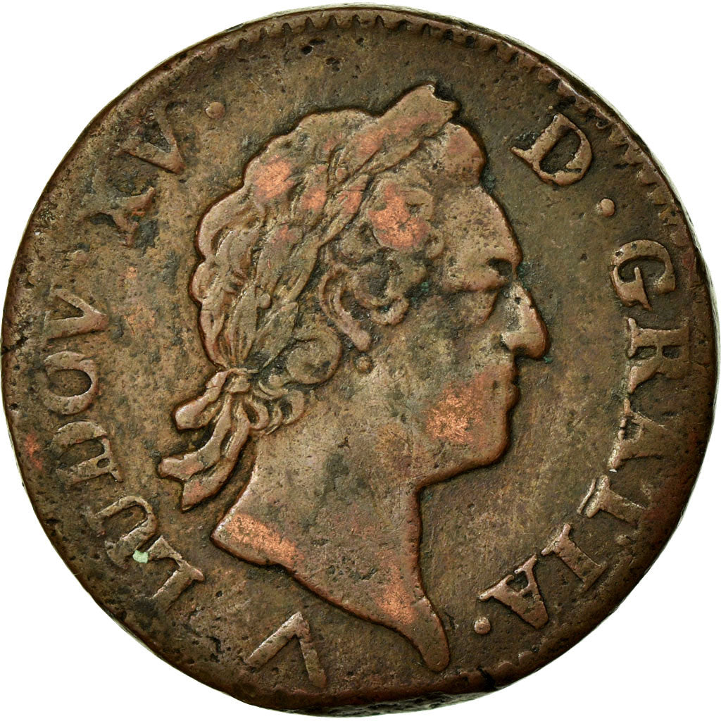 Coin, France, Louis XV, Sol à la vieille tête, Sol, 1770, Lille, EF(40-45)