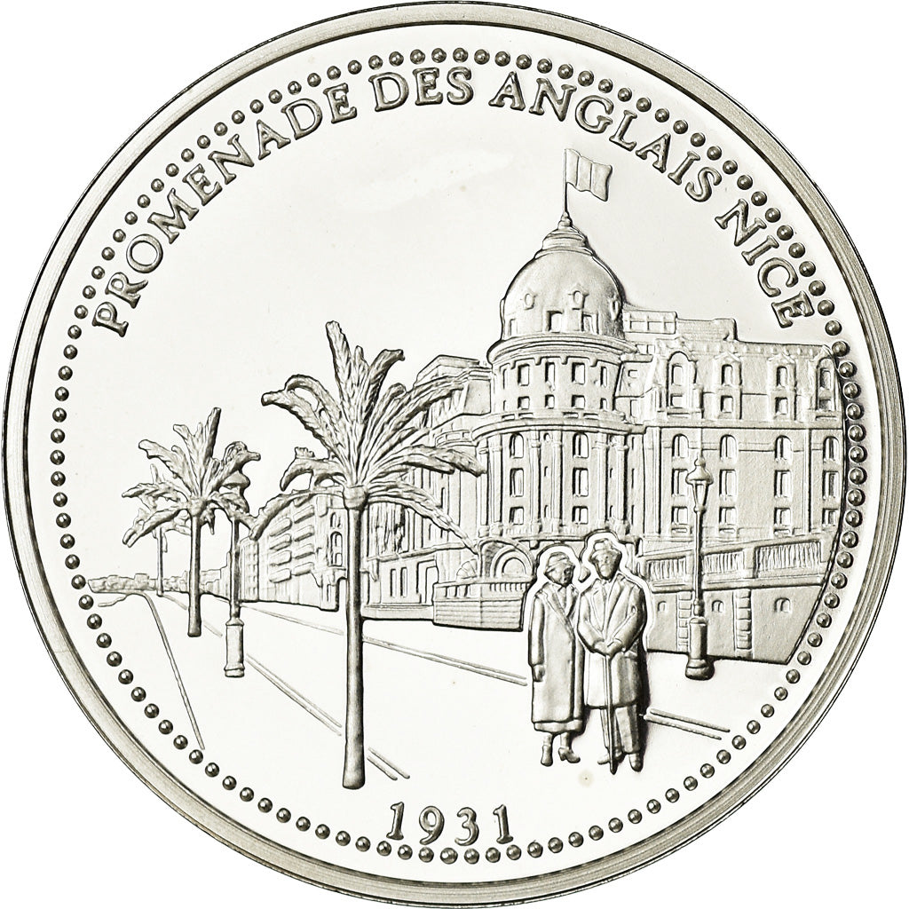 Frankrijk, Medaille, Provence, Promenade des Anglais Nice, FDC, Zilver