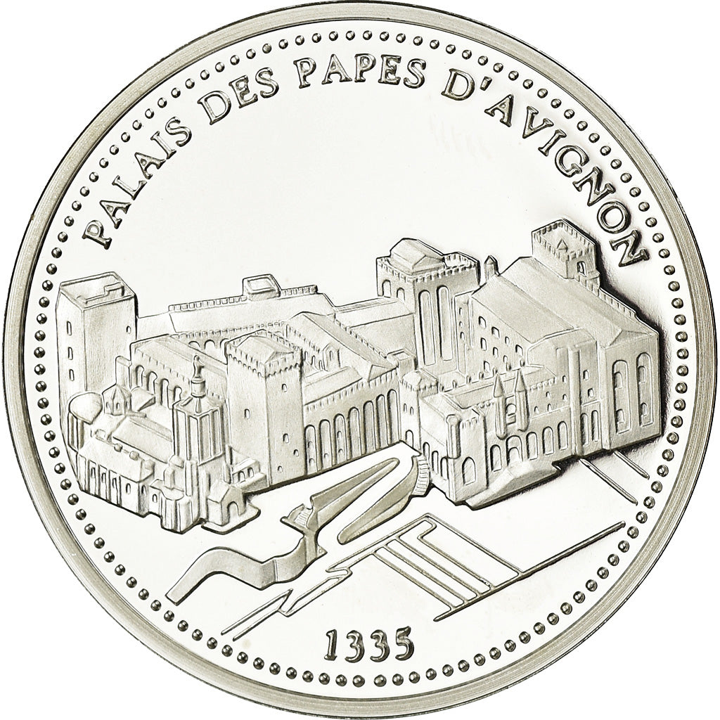 France, Medal, Provence, Palais des Papes d'Avignon, MS(65-70), Silver