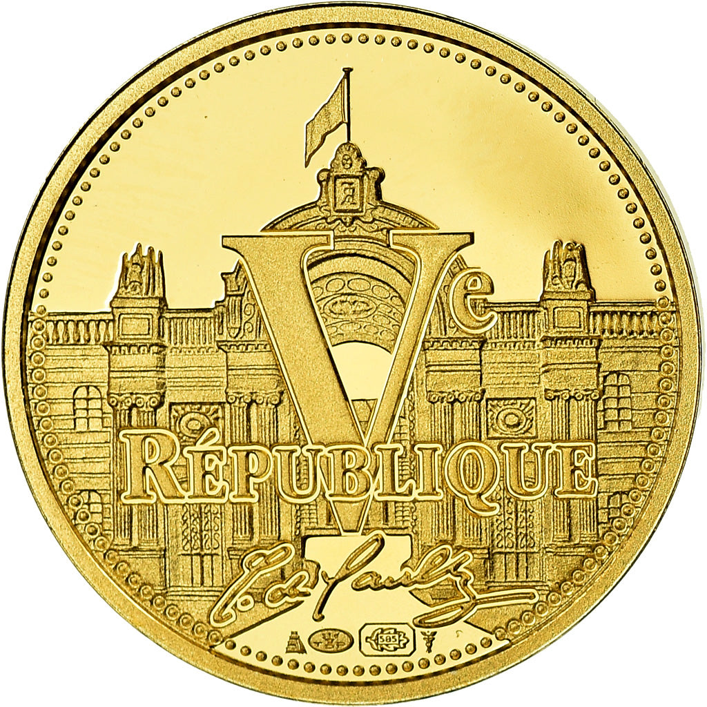 France, Medal, Charles De Gaulle, 2010, MS(65-70), Gold